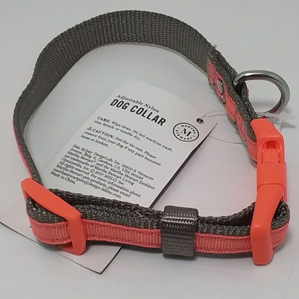 Martha Stewart Nylon Orange Dog Collar Size Small NWT